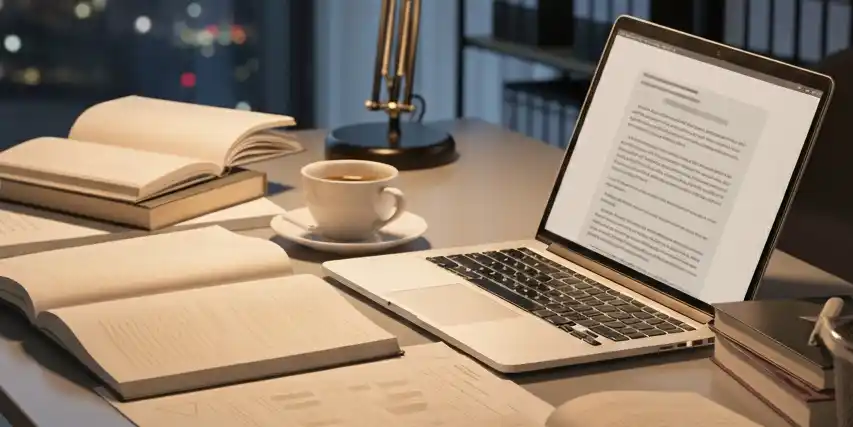 勉強中のデスク