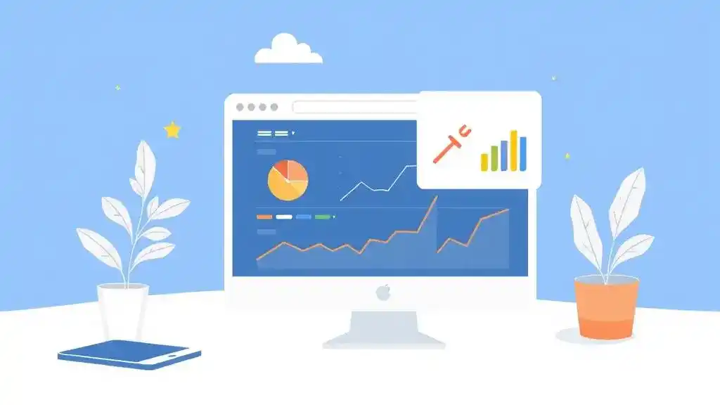 解析中のパソコン